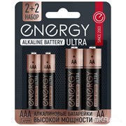 Батарейка алкалиновая ENERGY Ultra LR6+LR03/4B (АА+ААА) 104981