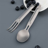 Походный набор столовых приборов (ложка и вилка) NEXTool Titanium Tableware SetNEXTool Titanium Tableware Set 6945064210528