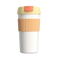 Термостакан-непроливайка KissKissFish Rainbow Vacuum Coffee Tumbler (желтый, оранжевый, белый) 114671